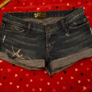 Vintage Y2K Hollister Denim Shorts Low Rise Jean Shorts Size 1